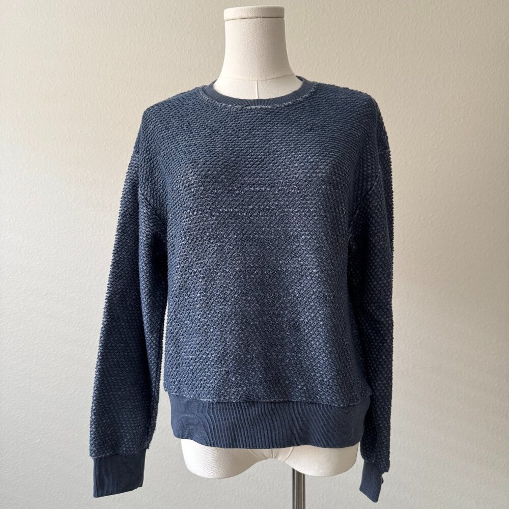 Marine Layer Birdseye Knit Pullover - Blue